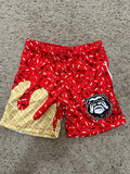 Red Georgia Drip Shorts