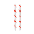 Red Ribbon Bow Taper Candles (Set of 2) - bubblegum market