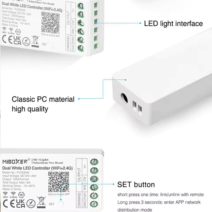 RGB+W Smart LED Strip Controller WiFi & Bluetooth
