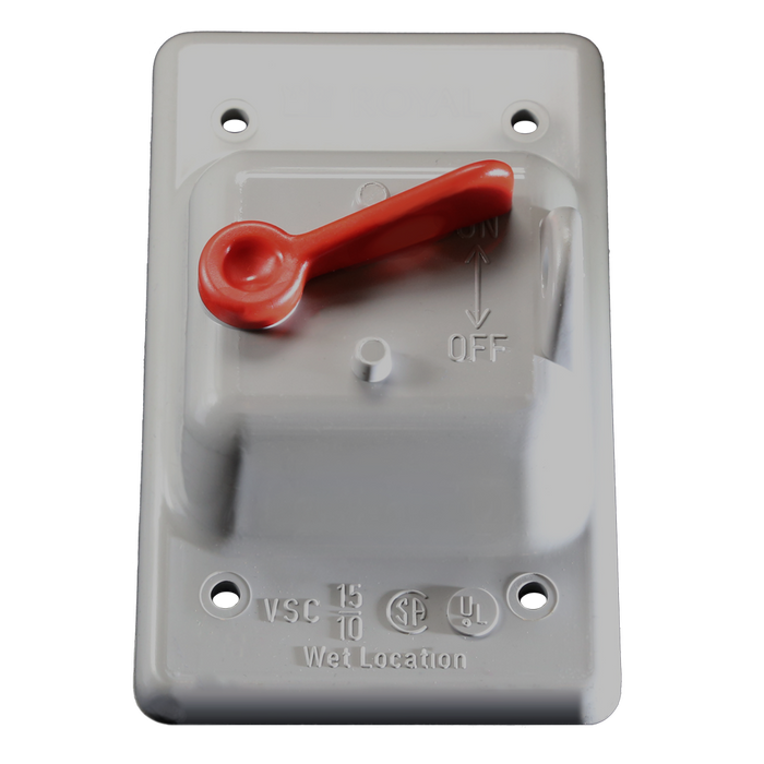 Royal RVSC15-10 1-Gang Weatherproof Toggle Switch Cover PVC