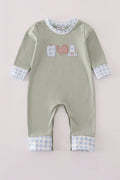 Sage Pumpkin & Turkey Boy Romper
