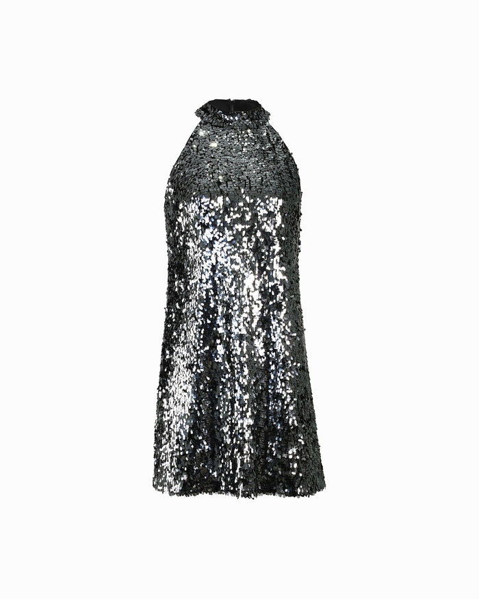 Anne Klein Sequin Halter Shift Dress