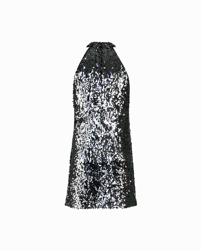 Anne Klein Sequin Halter Shift Dress