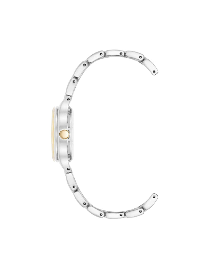 Anne Klein Shell Pattern Link Bracelet Watch