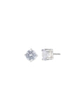 Anne Klein Silver-Tone Silver-Tone Cubic Zirconia Stud Earrings