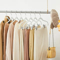 Simplify 6 Pack Velvet Hangers with Clips in White
