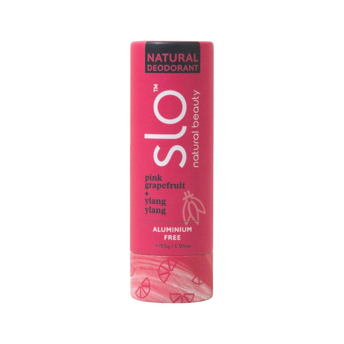 Slo Natural Beauty Natural Deodorant Stick Pink Grapefruit + Ylang Ylang 55g - L'Organic