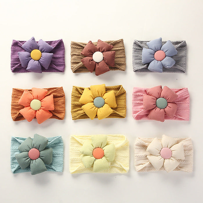 Sofy Nylon Flower Baby Headband, Non-Scratch