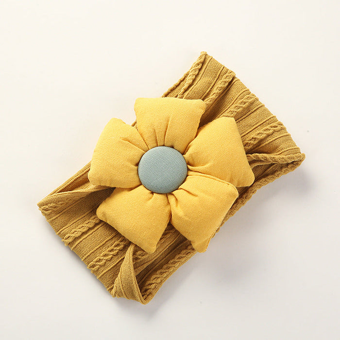 Sofy Nylon Flower Baby Headband, Non-Scratch