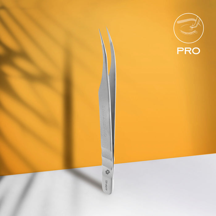 Staleks Professional eyelash tweezers EXPERT 40 TYPE 11 (curved)