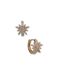 Anne Klein Gold-Tone Starburst Hoop Earrings