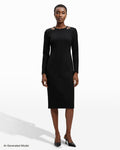 Anne Klein Strong Shoulder Midi Dress