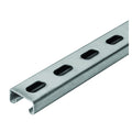 Superstrut Half Slotted Steel Channel, Shallow Depth, 10FT x 1-5/8" x 13/16"