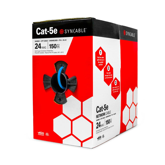 SW-CAT5E | SynCable Cat-5e Network Cable, 350MHz 24-4pr FT-4
