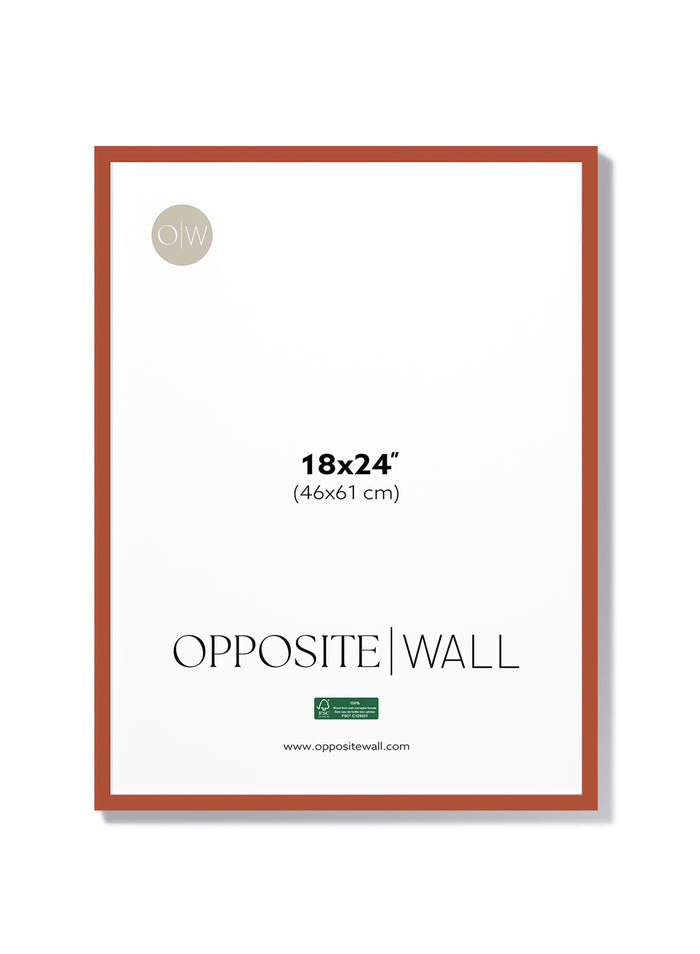 Terracotta Wood Frame, 18x24 in | 46x61 cm