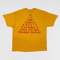 The Life of Pablo 2016 Paradise Fesitval ‘I Feel Like Pablo’ Tee In Yellow