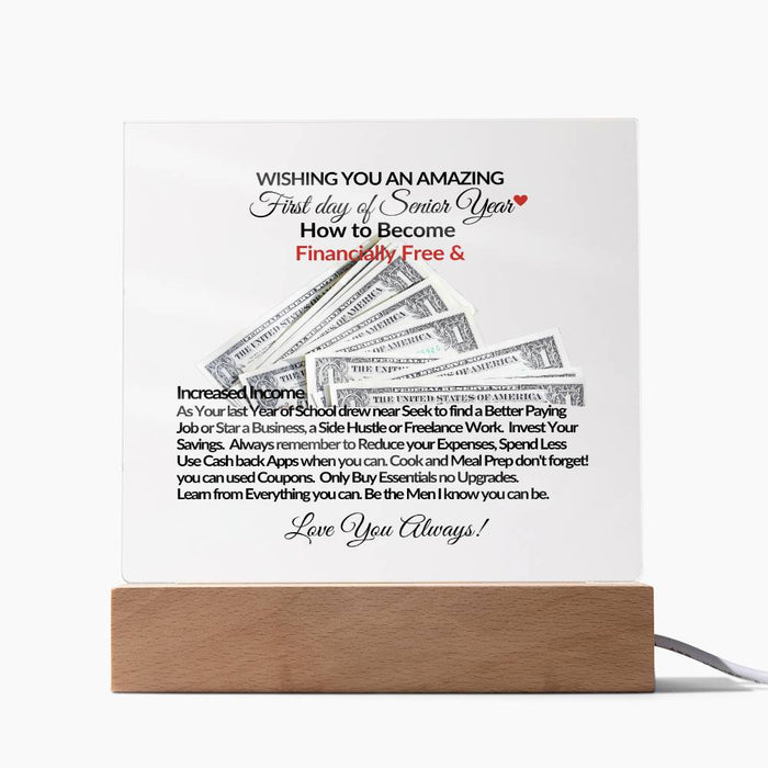 To Increased Your Income -Square Acrylic Plaque!
