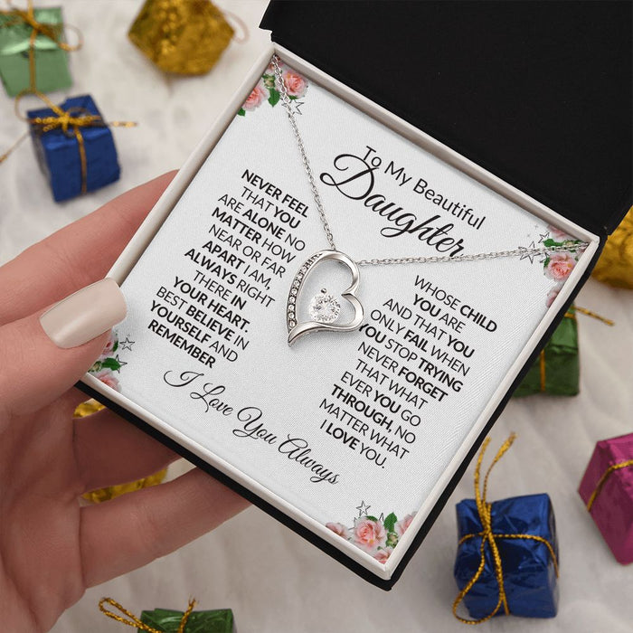 TO MY BEAUTIFUL DAUGHTER - FOREVER LOVE NECKLACE