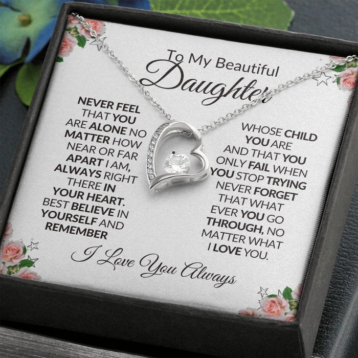 TO MY BEAUTIFUL DAUGHTER - FOREVER LOVE NECKLACE
