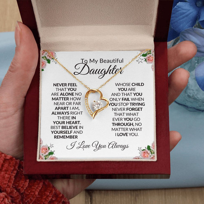TO MY BEAUTIFUL DAUGHTER - FOREVER LOVE NECKLACE