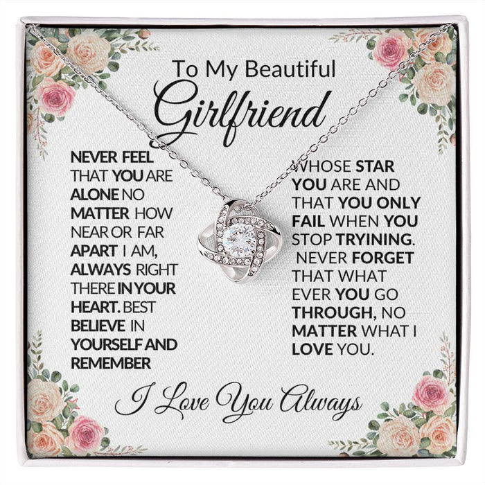TO MY BEAUTIFUL GIRLFRIEND {LOVE KNOT NECKLACE} 💕