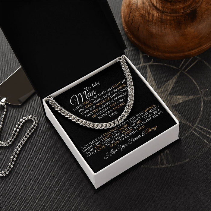 To My Man- Cuban Link Chain
