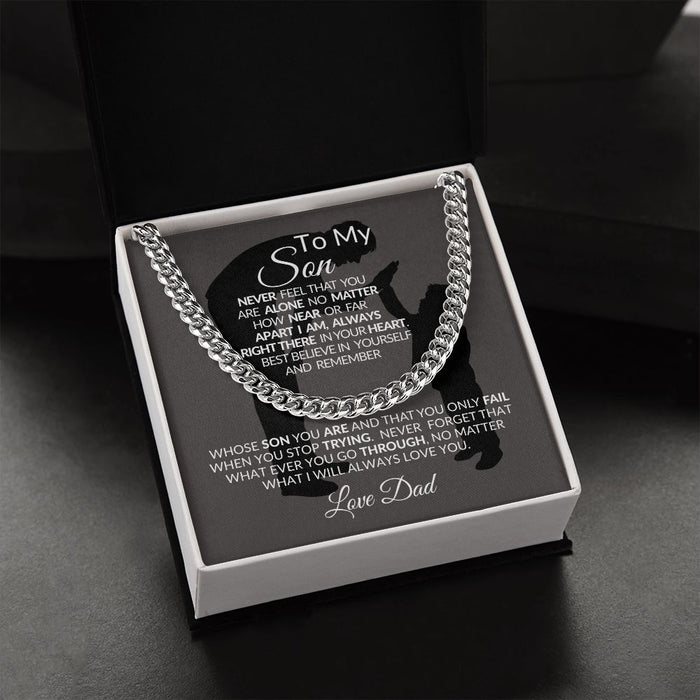To My Son -Cuban Link Chain