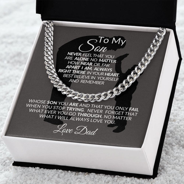 To My Son -Cuban Link Chain