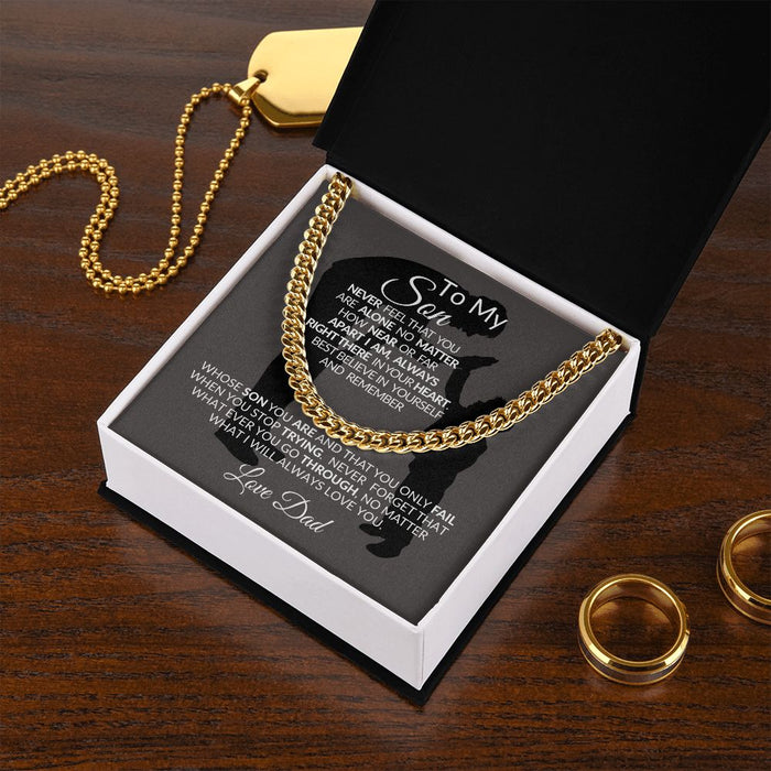 To My Son -Cuban Link Chain