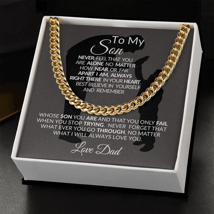 To My Son -Cuban Link Chain