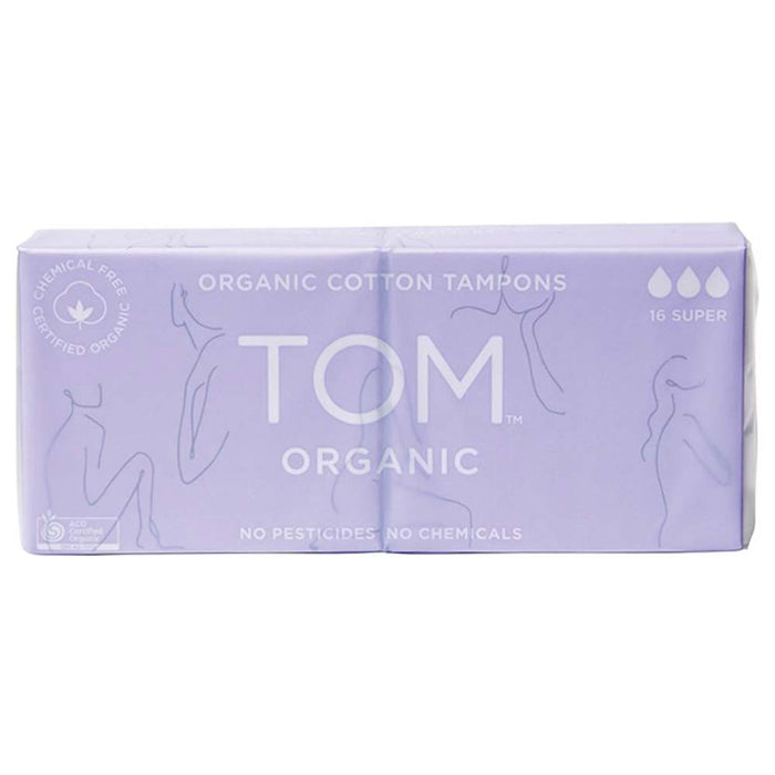 TOM Organic Tampons - Super - 16 Per Pack - L'Organic