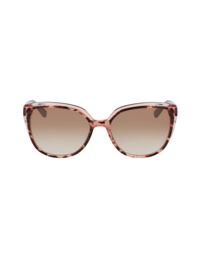 Anne Klein Blush Tortoise Tortoise Cat-Eye Sunglasses