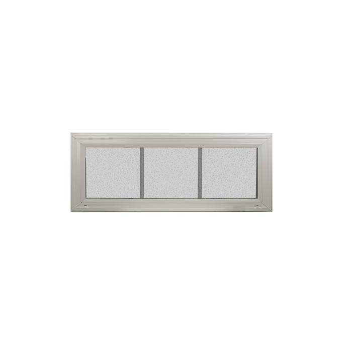 Transom Window 36" x 12" Double Pane Tempered Glass Obscured Front