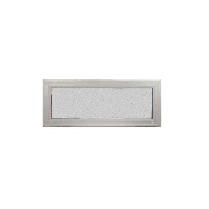 Transom Window 36" x 12" Double Pane Tempered Glass Obscured No Grid Front