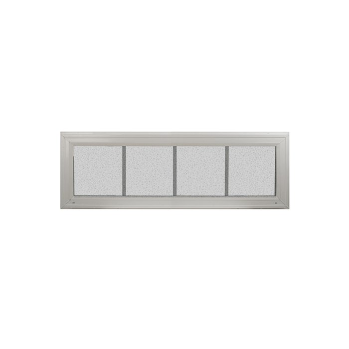 Transom Window 42" x 12" Double Pane Tempered Glass Obscured Front