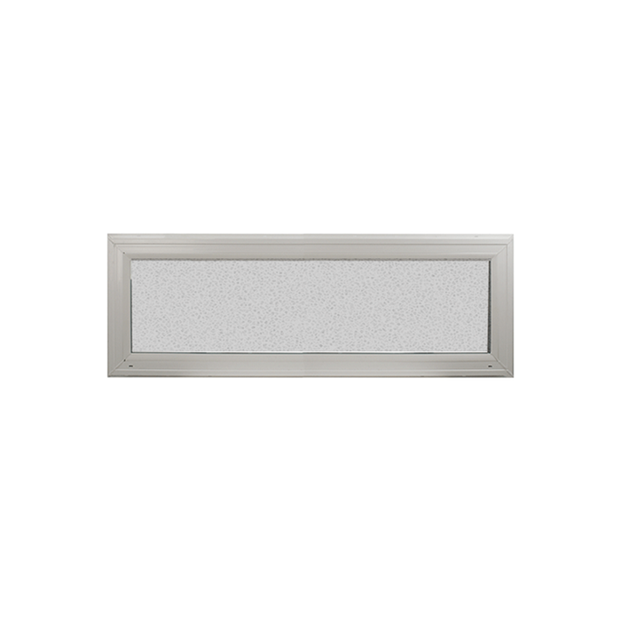 Transom Window 42" x 12" Double Pane Tempered Glass Obscured Front No Grid