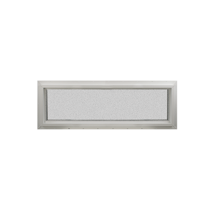 Transom Window 42" x 12" Double Pane Tempered Glass Obscured Back No Grid