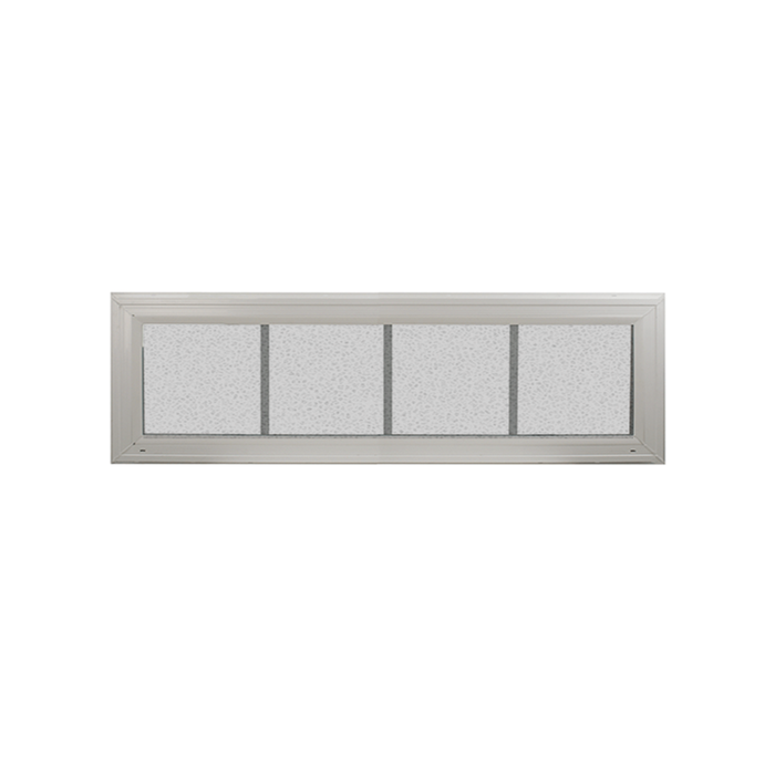 Transom Window 48" x 12" Double Pane Tempered Glass Obscured Front