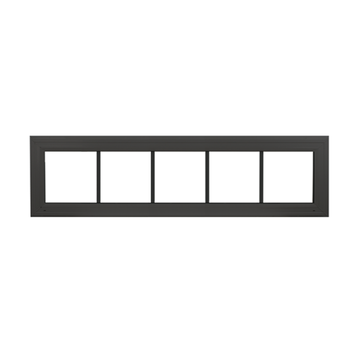 Transom Window 60" x 12" Double Pane Standard Glass Clear Black Front