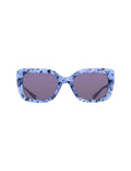 Anne Klein Blue Lilac Trendy Oversized Square Sunglasses