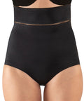 Under Where? Women's Underwear Black - Black Cutout-Accent High-Waist Shaping Brief - Women