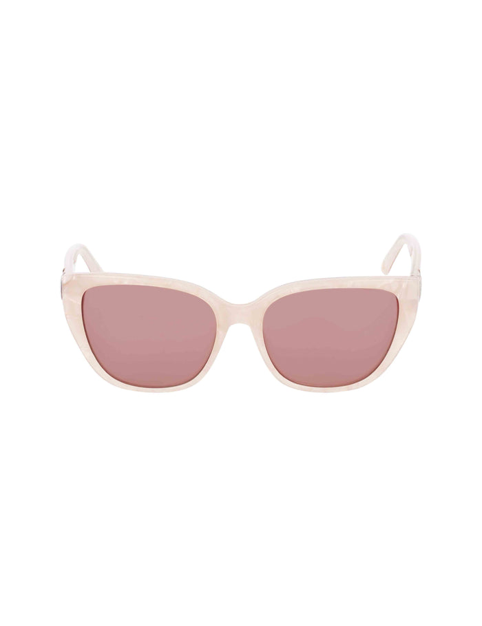 Anne Klein Dusty Pink Pearl Uplifting Marbleized Sunglasses