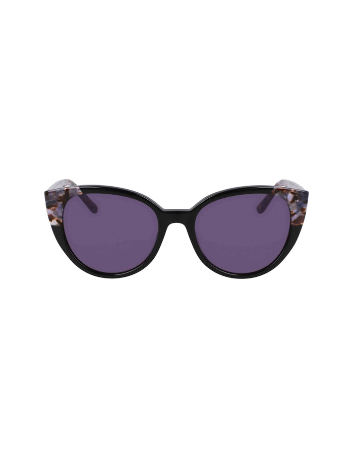 Anne Klein BLACK Uplifting Rounded Cat-eye Sunglasses