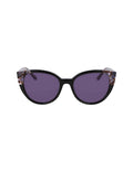 Anne Klein BLACK Uplifting Rounded Cat-eye Sunglasses