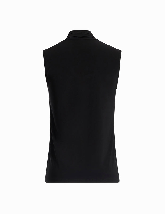 Anne Klein V-Neck Triple Pleat Top