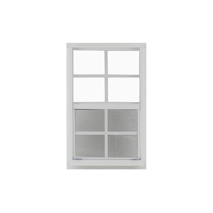 Vertical Slider 14 x 27 Window with Tempered Glass White Flush Back