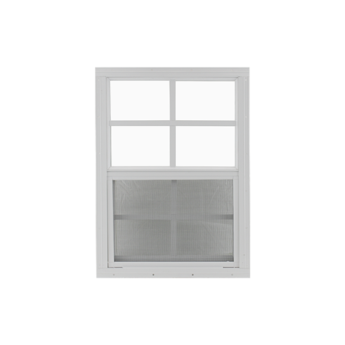 Vertical Slider 20" x 30" Shed Window with Tempered Glass White Flush