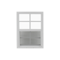 Vertical Slider 20" x 30" Shed Window with Tempered Glass White Flush