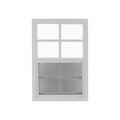 Vertical Slider 24" x 36" Window with Tempered Glass White Flush