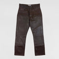 Vintage GAP Bootcut Leather Pants In Brown